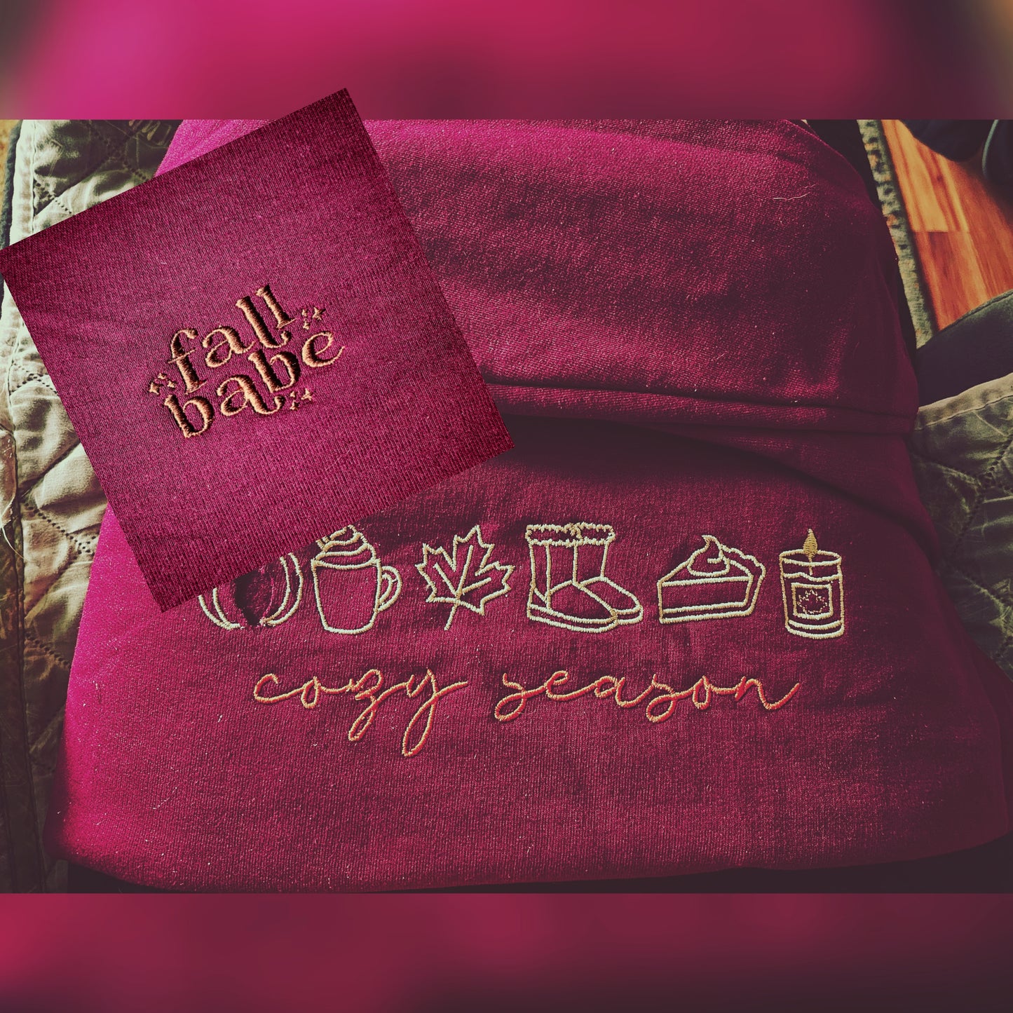 Fall babe embroidered crewneck sweatshirt