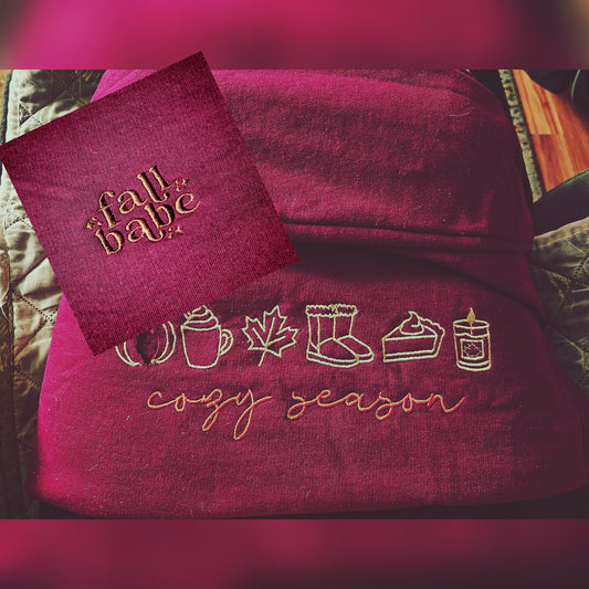 Fall babe embroidered crewneck sweatshirt